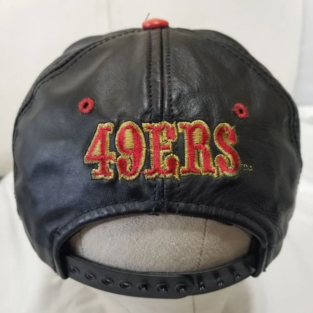 Vintage San Fransisco‎ 49ers Hat Snapback leather type NFL logo cap